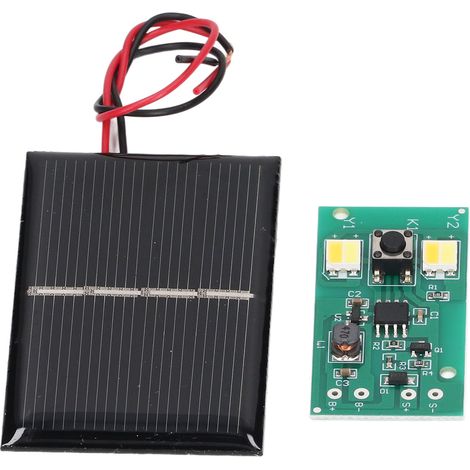 Set aus 2 hocheffizienten 1,2-V-Solarmodulen, Solar-Gartenbeleuchtungsregler, LED-Steuerplatine (1/5)
