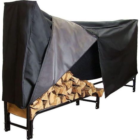 Housse Pour Range-Bûches, Housse De Protection Extérieure Imperméable Pour Support À Bois De 8 Pieds, Couverture Pour Stockage De Bois De Chauffage Au Jardin Et Sur La Terrasse (1/5)