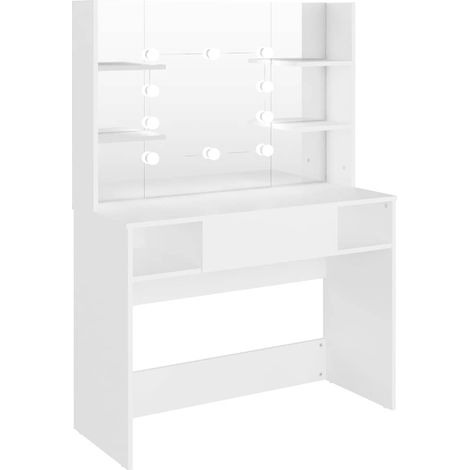 Maison Exclusive - Toeletta con Luci LED 100x40x135 cm in MDF Bianca