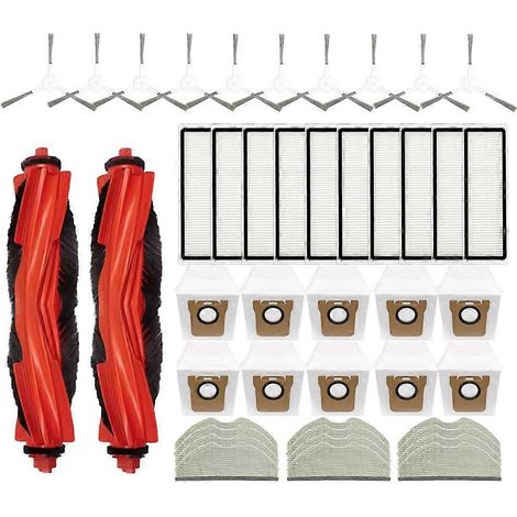 Pièces détachées pour aspirateur robot Xiaomi H40 / OV51 : rouleau principal, brosse latérale, filtre HEPA, sac à poussière, chiffon de nettoyage et accessoires (1/5)