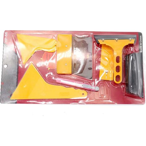 [Yue Xing Hui] Kit d'outils pour teinter les vitres de voiture, 7 pièces (orange)