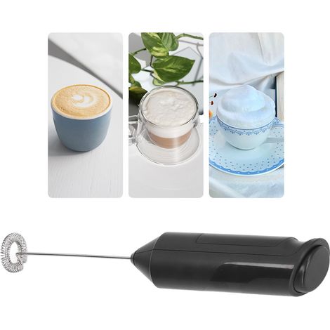 Batidora eléctrica profesional con 14.000 rpm y potente motor [acero inoxidable, ABS, PP]. Mini batidora de mano [pilas AA]. Uso versátil para bebidas, pinturas y whisky. (1/5)