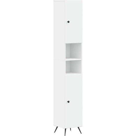 vidaXL Armadio da Bagno con Ripiano Aperto BREDA Bianco (1/5)