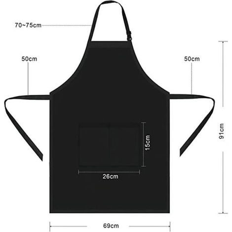 Tablier de Cuisine - - 2pcs - Imperméable - Réglable - Unisexe (1/4)