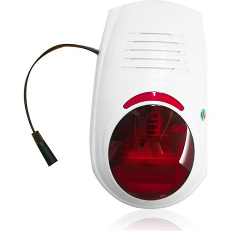 Kabelloser Blitzleuchter Irene, 120 dB, wasserdicht, für den Außenbereich, für Sicherheitsalarmsystem für Unternehmen, Zuhause, Geschäft, Hotel, Schule