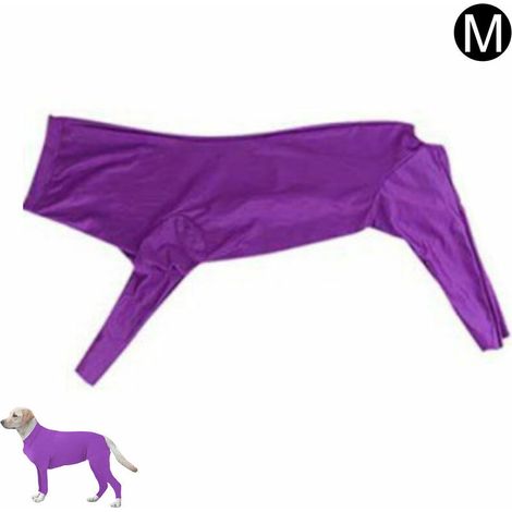 Chirurgie Pour Chien Vetements A Manches Longues Costume Pour Chien Costume De Recuperation, Mauve M - Mauve M (1/5)