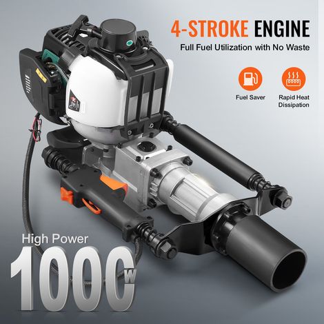 Marteau enfonce-pieux thermique 37,7cc 4 temps 1000W, 2 têtes 55/70 mm, clôtures ferme et ranch (1/5)
