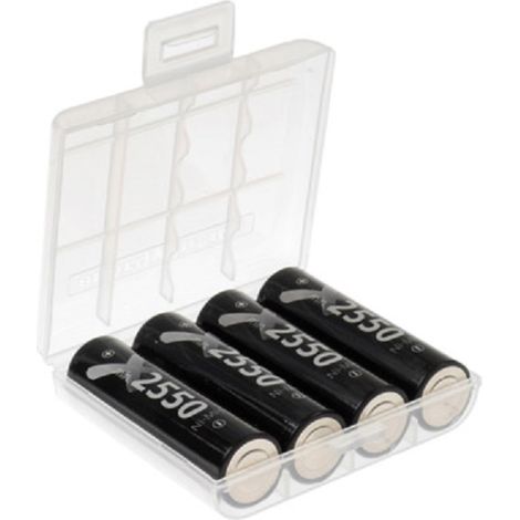4x XCell Mignon Akku AA LSD Plus Ni-MH 1,2V 2550 mAh low self-discharge + Akkubox (1/5)