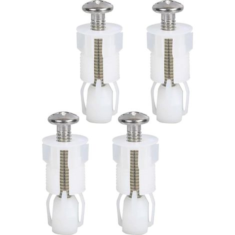 Set mit 4 WC-Sitzbefestigungen, WC-Deckelschrauben, universellem WC-Sitz-Ersatzteilset, WC-Deckel-Ersatzteilset (1/5)