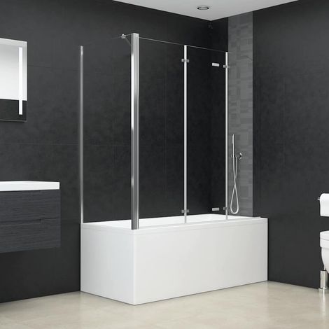 Enclos de bain 120x69x130 cm Verre trempé Transparent (1/5)