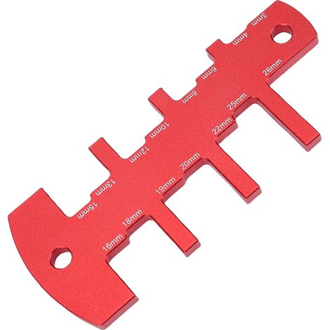 Jauge de profondeur pour toupie en alliage d'aluminium, échelle standard 3-26mm, légère et durable pour atelier de menuiserie (1/4)
