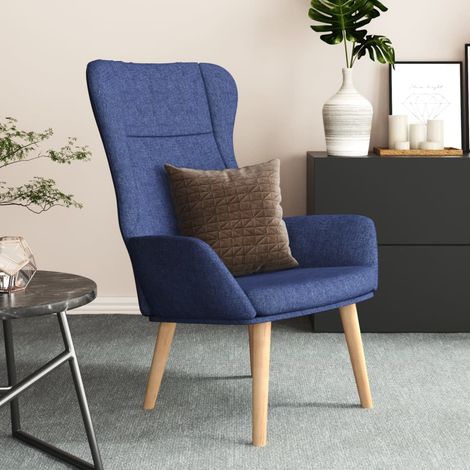 Chaise de relaxation Fauteuil relax - Bleu Tissu BonneVie-11830 (1/5)