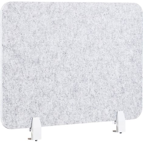 Schermo da tavolo PET Pannello acustico Tessuto imbottito 72 x 50 cm Grigio Split (1/5)