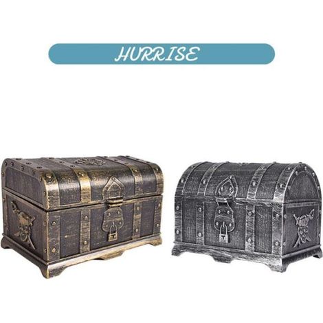 Coffre Au Tresor - Pirate - Boite Rangement Bijoux Cosmetiques Souvenirs - Plastique - 14 x 11 x 10 cm - 1 Piece (1/5)