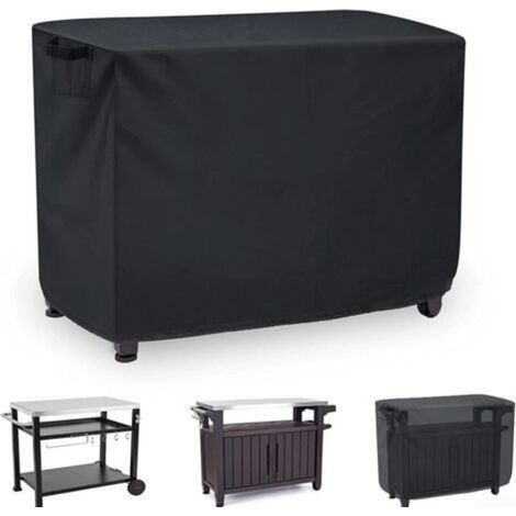 Nappe de table portable, imperméable et résistante à la poussière, housse de table d'extérieur avec tissu Oxford 420D et cordon de serrage réglable (140 x 61 x 81 cm) (1/4)