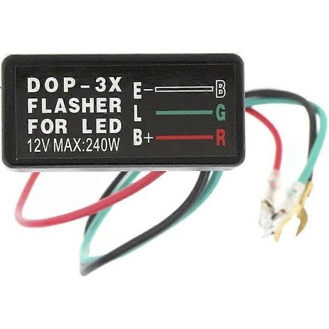Relais clignotant universel à 3 broches pour voiture et moto, compatible avec les clignotants LED. (1/5)