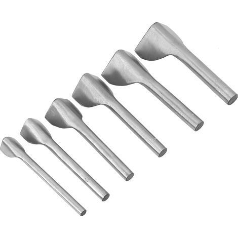 Set mit 6 DIY-Lederlochern, V-förmige Gürtelendschneider für Heimnähprojekte (15-40 mm) (1/5)