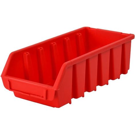 Faithfull Interlocking Storage Bin Size 2L Red 116 x 212 x 75mm FAITBBIN2L (1/2)