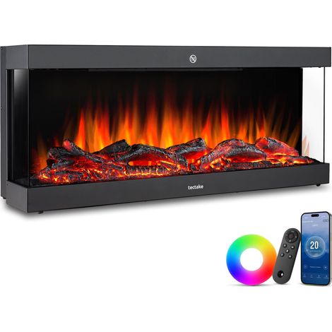 Cheminée murale électrique avec protection contre la surchauffe