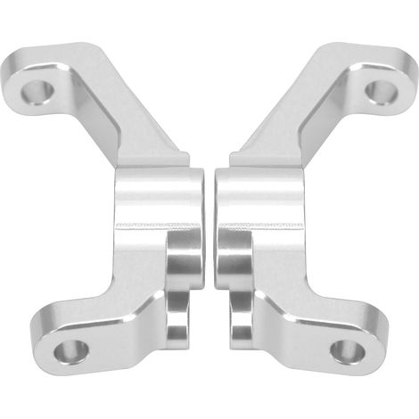 2PCS Support de Roue en Alliage d'Aluminium pour Redcat Gen8 1/10, Montage Avant pour Siège Argenté (1/5)