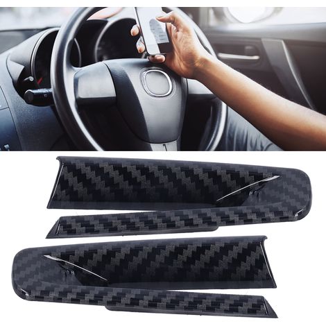 Habillage Volant Fibre Carbone Brillant Noir pour Mazda 3/Axela 2020 - Décoration Sticker (1/5)
