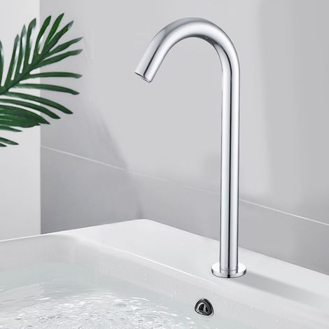 Wasserhahn mit G1/2-Zoll-Gewinde, automatischer Induktionssensor, Infrarot-Einzel-Kaltwasserhahn mit Steuerkasten (1/5)