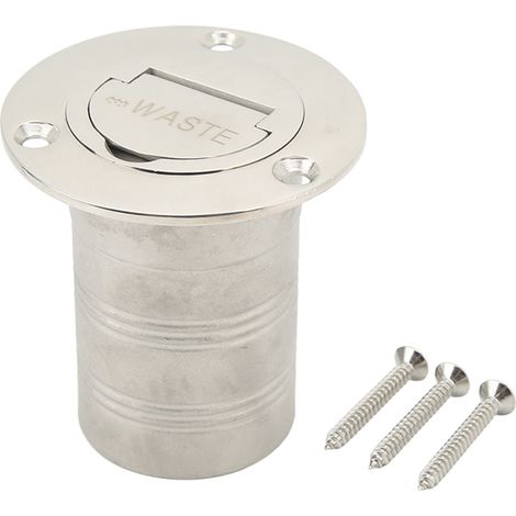 Tappo di riempimento per imbarcazioni ad angolo retto, in acciaio inossidabile 316, per ponte di imbarcazioni, senza chiave, 50 mm (2 pollici). (1/5)