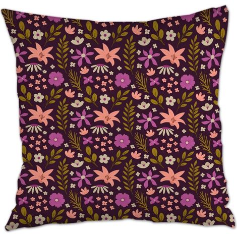 Housse de coussin 45x45 cm en polyester solide pour canapé lit salon chambre décoration de la saint-valentin (1/5)