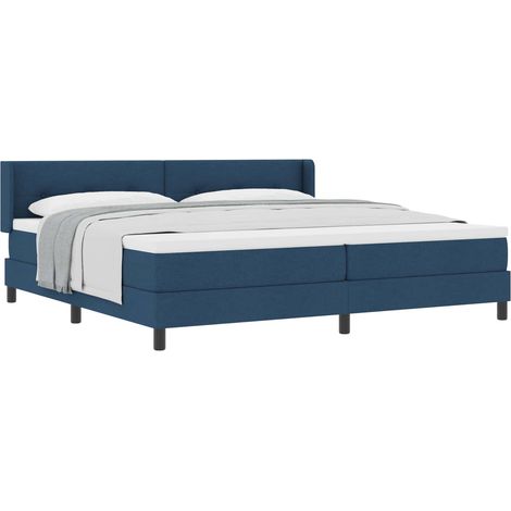 Maison Exclusive - Letto a molle con testiera Blu 200 x 200 cm Tessuto (1/5)