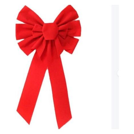 Royaluxe - Große Weihnachtsschleife, rote Samtschleife für Blumenkränze, Weihnachtsbaumspitze, Schleife zum Hochzeitstag, rote Schleife für Auto, Garten, Terrasse, Eingangstor (2549 cm) (1/3)