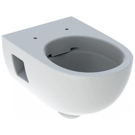 GE Renova WC suspendu à poser, forme partiellement fermée, Rimfree, blanc Tect