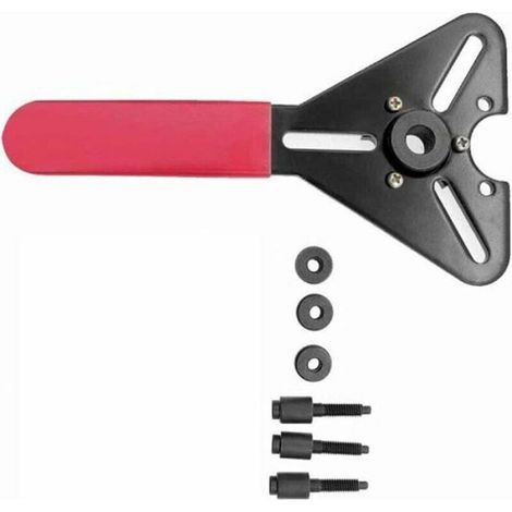 Kit Outils Suppression Embrayage Compresseur Climatisation - Extracteur Moyeu - Compatible Tous Compresseurs AC Automobiles - 7 Pièces (1/4)