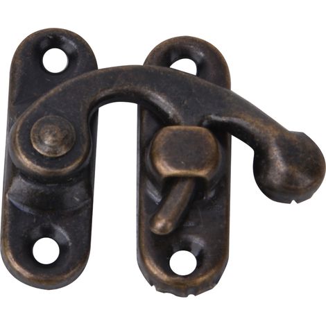 Lot de 30 fermoirs à cliquet rétro en fer pour boîtes à bijoux et cadeaux, 3,2 x 2,8 cm, bronze, fermoir à cliquet droit (1/5)