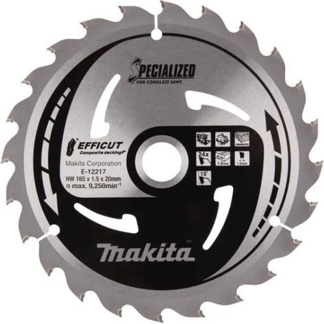 Makita E-12217 Efficut Lama per sega circolare 165x20 mm per legno