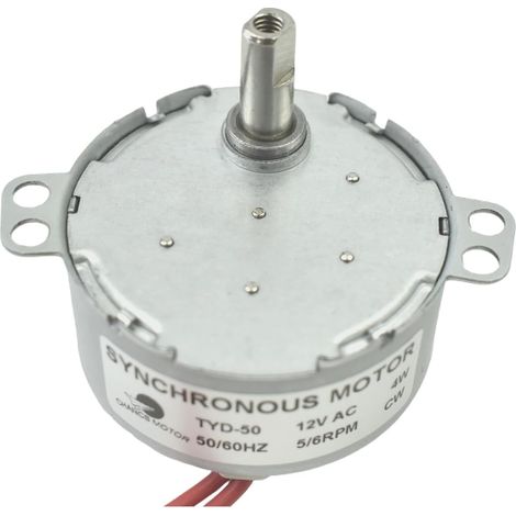 Moteur synchrone Moteur Micro Motor TYD-50 12V AC 5-6RPM Flush Shaft 19mm Fixed Rotation CW Electric Gear Motor for Tumblers (1/5)