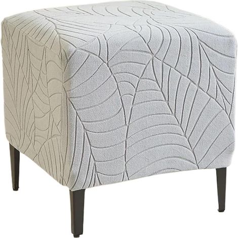 JSSEVN - pcs Jacquard Square Pouf Cover, Elastic Footrest, All-Inclusive, Living Room (Stool Cover) (1/5)