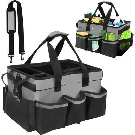 Sac de rangement pour outils multifonction – Grande capacité avec plusieurs poches – Sac réglable pour outils de nettoyage, jardinage et bricolage (1/5)