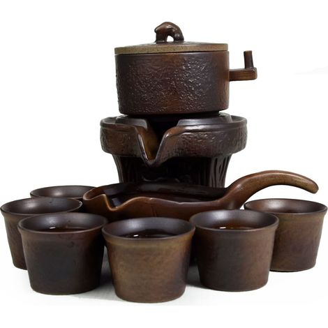 Ensemble de théière, tasse à thé, dragon chinois, gongfu, outils à thé, théière, tasses semi-automatiques Fengshui (1/5)