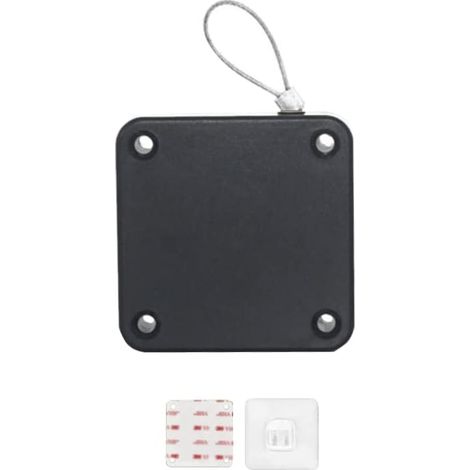 Ferme-porte automatique sans perforation, blanc, multifonctionnel, très résistant, avec cordon de serrage en acier, pour la maison, la cuisine, le congélateur, noir, 500 g