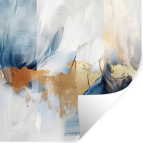 Wall Sticker Gold - Blue - Watercolor - Art - Modern 50x50 cm (1/5)