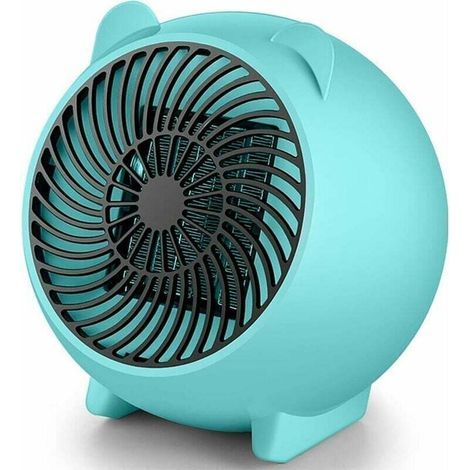 Mini chauffage d'appoint portable 500 W, chauffage d'hiver, ventilateur personnel, chauffage électrique pour la maison et le bureau, petit chauffage en céramique (Couleur : bleu) (1/4)