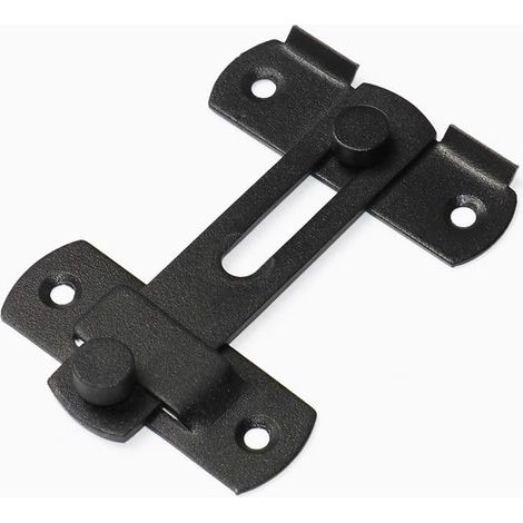 Cerradura de acero inoxidable para puerta corredera de vinoteca, negra (1/4)