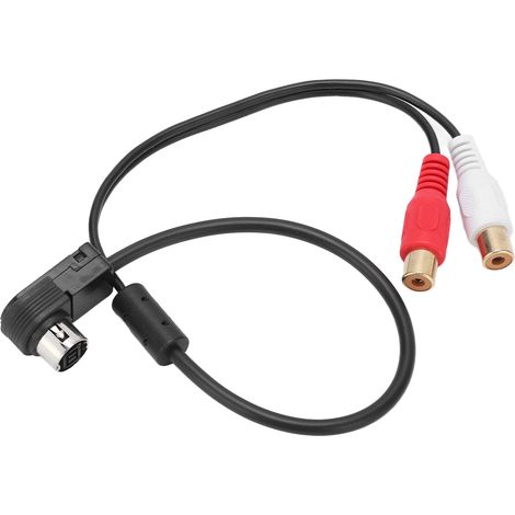 Câble adaptateur audio RCA AUX IN pour autoradio Alpine KCA-121B Ainet, remplacement compatible lecteurs 9887 105 117 9855, connexion stéréo (1/5)