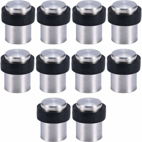 10 X Butoir de Porte de Sol 4.5 cm en Acier Inox Arrêt de Porte Butoir Bloque Porte-LIAIKI (1/5)