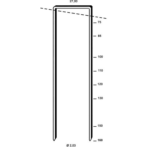 Alsafix Klammern Type WP 50mm passend zu Druckluftnagler, Stahldraht verzinkt - 2900 Stück (1/2)