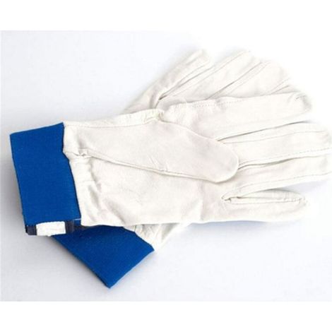 Gants de Soudage - Cuir Résistant à la Chaleur - 5 Doigts - Barbecue Four Cheminée Poêle à Bois - Taille Unique (1/5)