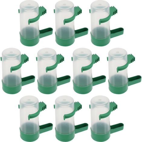 10 Abreuvoir, Capacité 60Ml, Plastique Abs, Bec Incliné, Fixation Universelle, Pour Perroquets Et Pigeons (1/5)