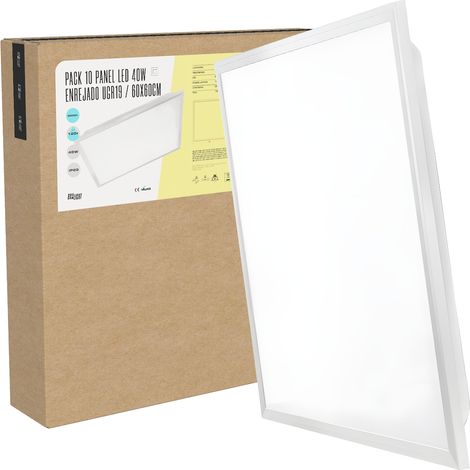 LED Panel 40W 4000Lm 4200ºK 60x60Cm Gitter UGR19 40.000H [BX3-PG-600x600-40W-W] (1/5)