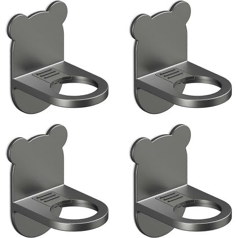 Un lot de 4 porte-savons adhésifs pour la salle de bain et la cuisine, parfaits pour ranger le shampoing et le gel douche. (1/5)