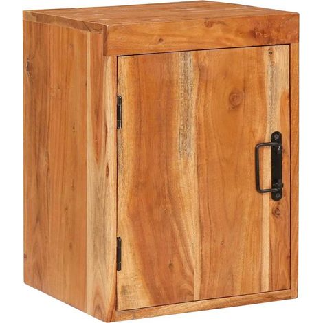 Maison Exclusive - Comodino Marrone 35 x 33 x 48 cm Legno Massello di Acacia (1/5)